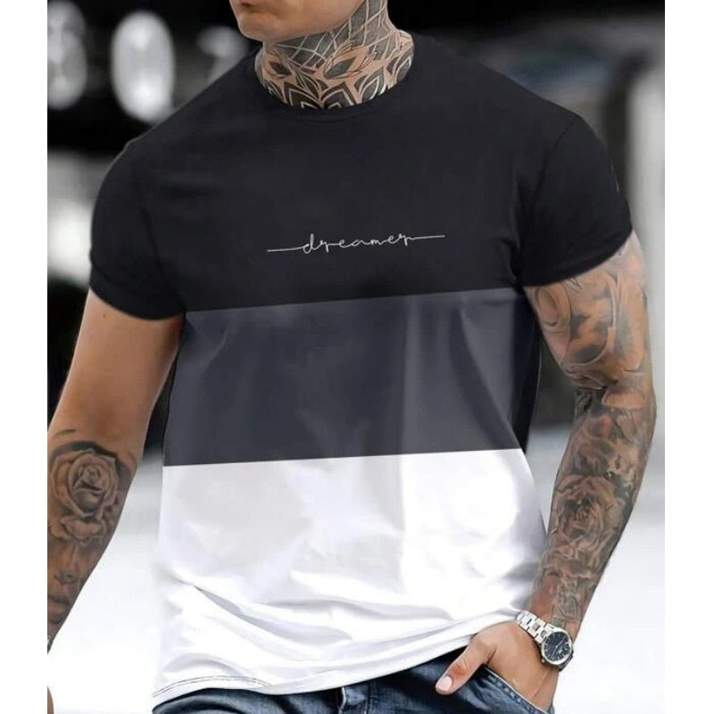 Camiseta Boss Dimensional: Estilo Urbano com Listras