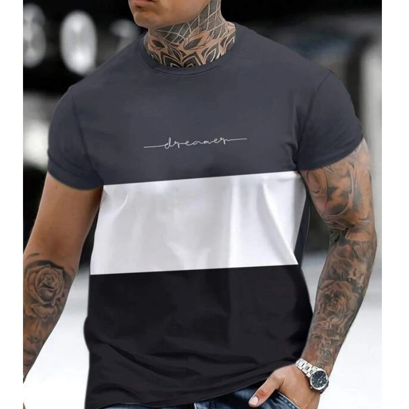 Camiseta Boss Dimensional: Estilo Urbano com Listras