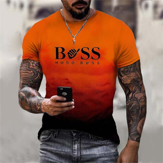 Camiseta  Boss Respirável com Impressão 3D