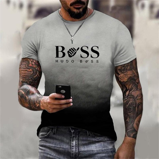 Camiseta  Boss Respirável com Impressão 3D