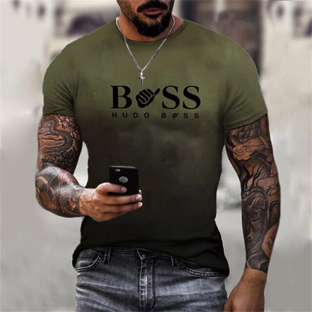 Camiseta  Boss Respirável com Impressão 3D