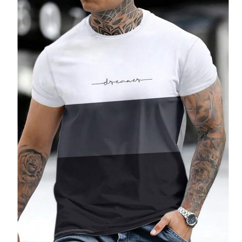 Camiseta Boss Dimensional: Estilo Urbano com Listras